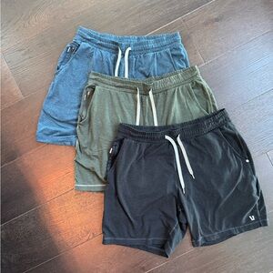 Men's Vuori Ponto Shorts, three pairs